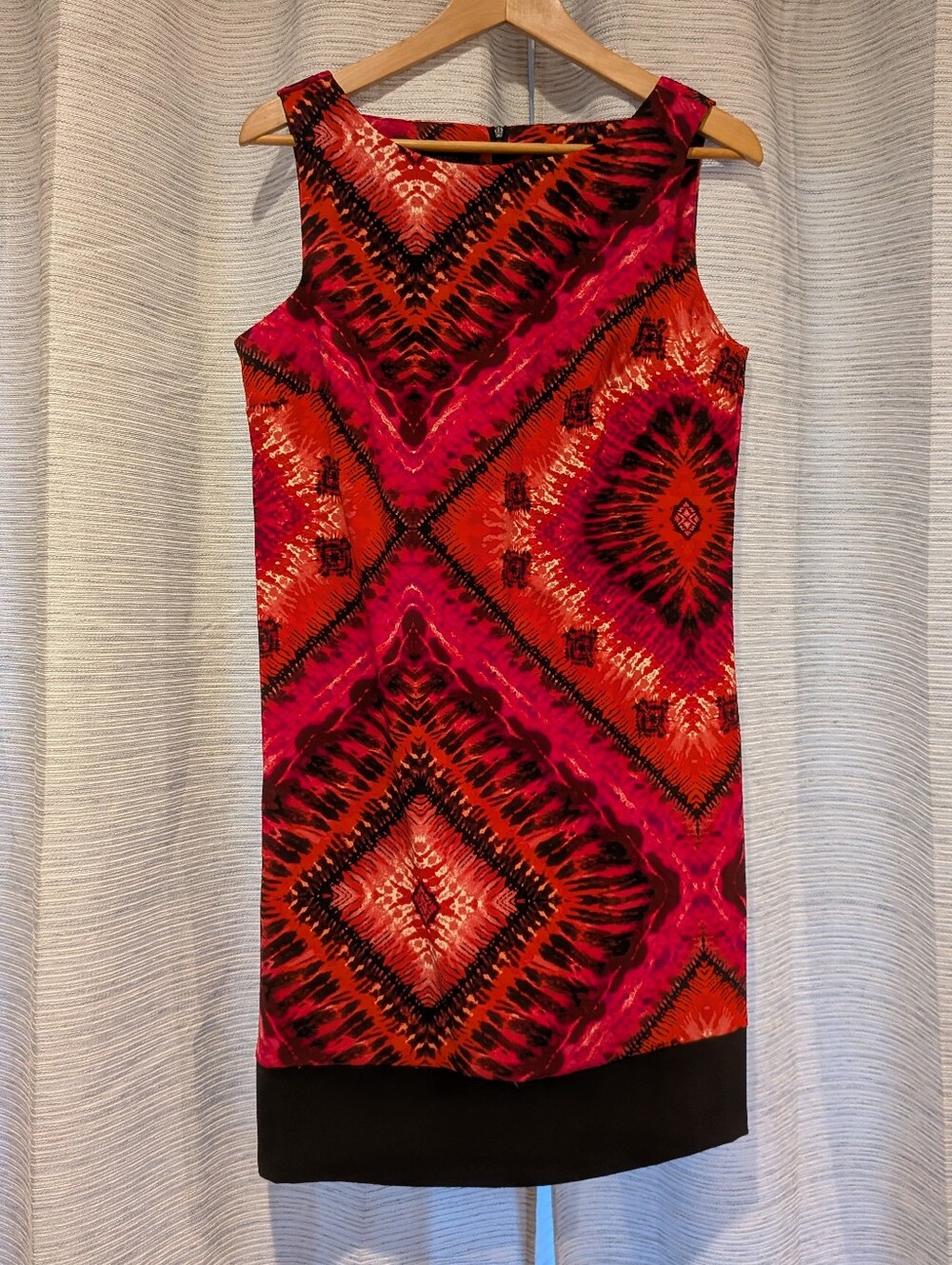 AB Studio Red & Pink Abstract Print Dress - 12